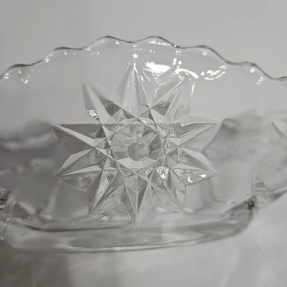 🌟Anchor‎ Hocking Pressed Glass Starburst Serving Bowl